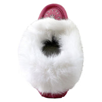 Women's Rabbit Fur Beaded Moccasin Slippers