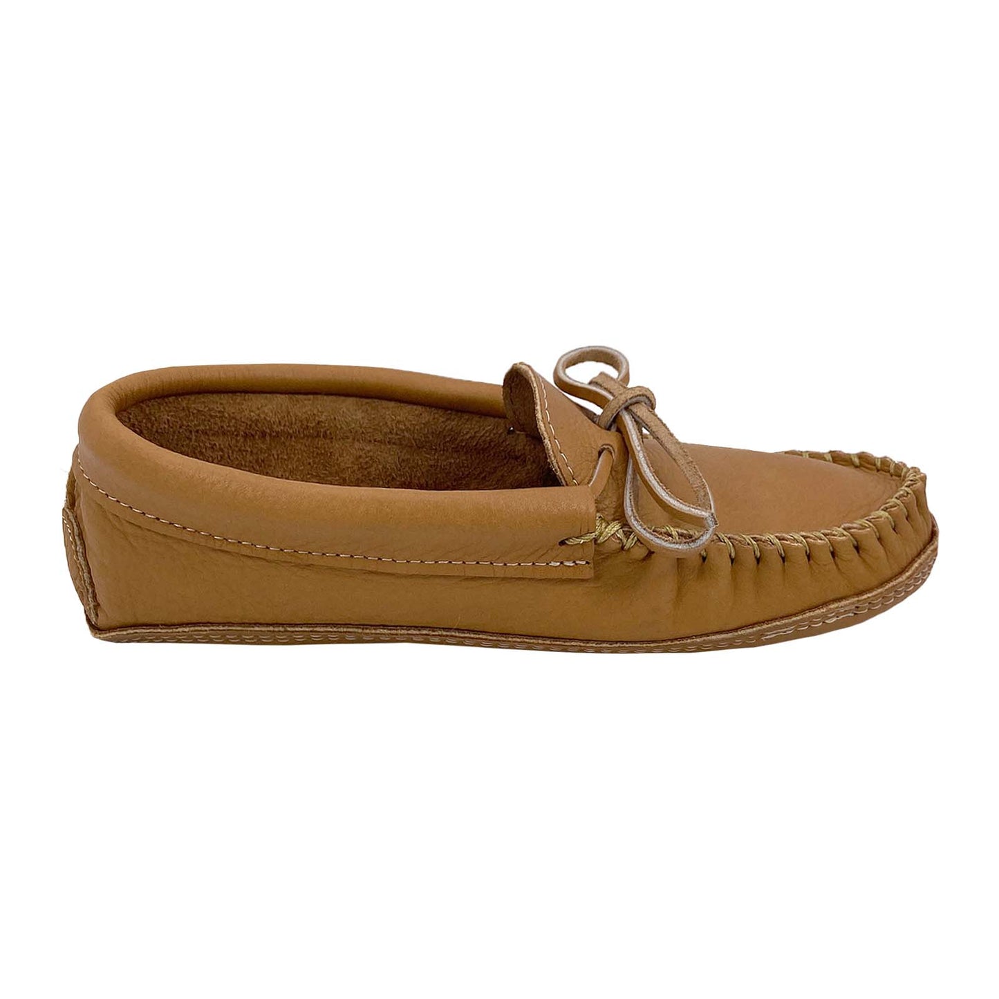 Women's Deer Touch Leather Moccasin Slippers