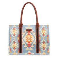 Southwestern Print Canvas Wide Tote