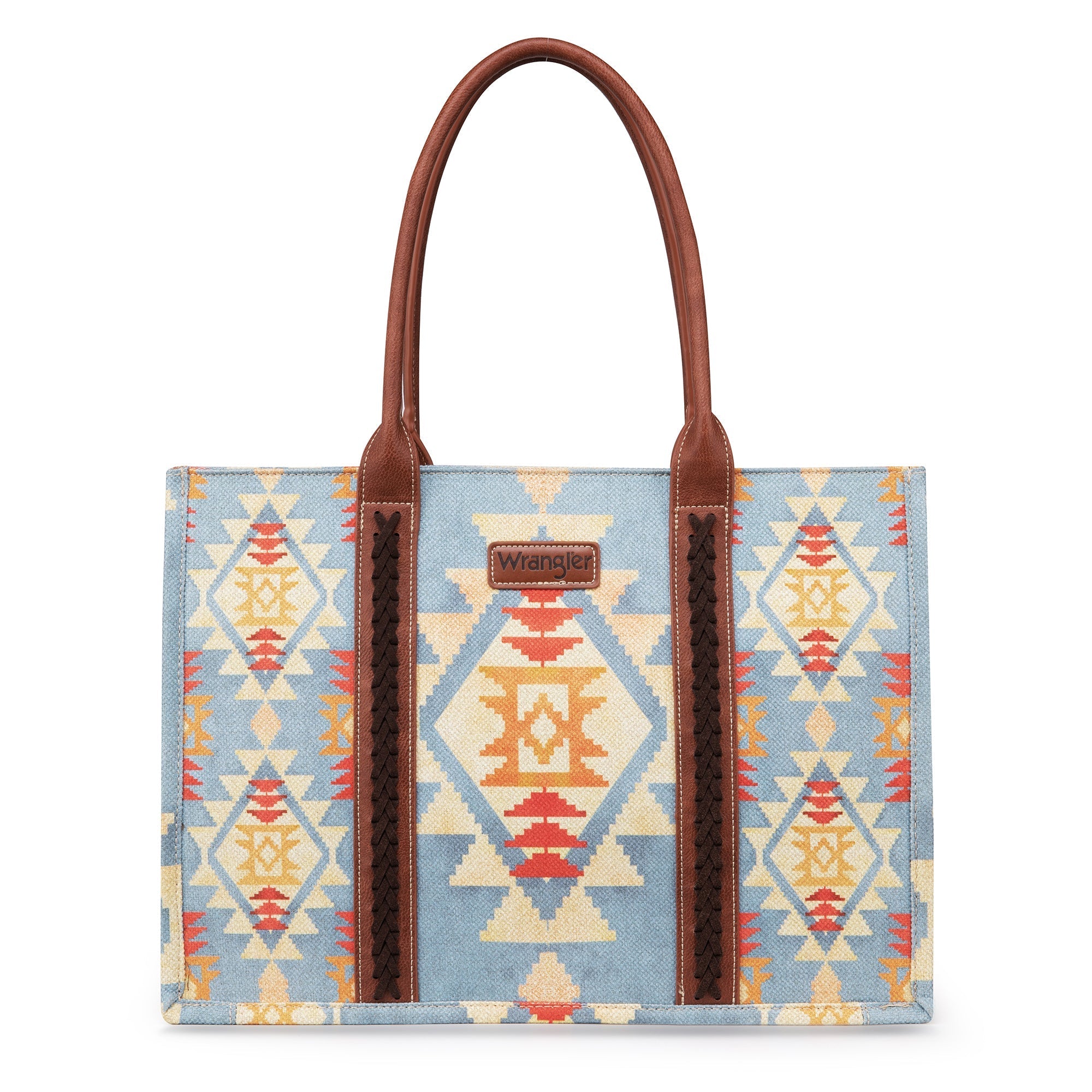 Southwestern Print Canvas Wide Tote