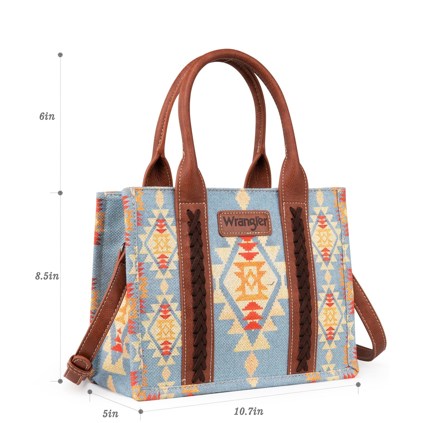 Southwestern Print Small Canvas Tote