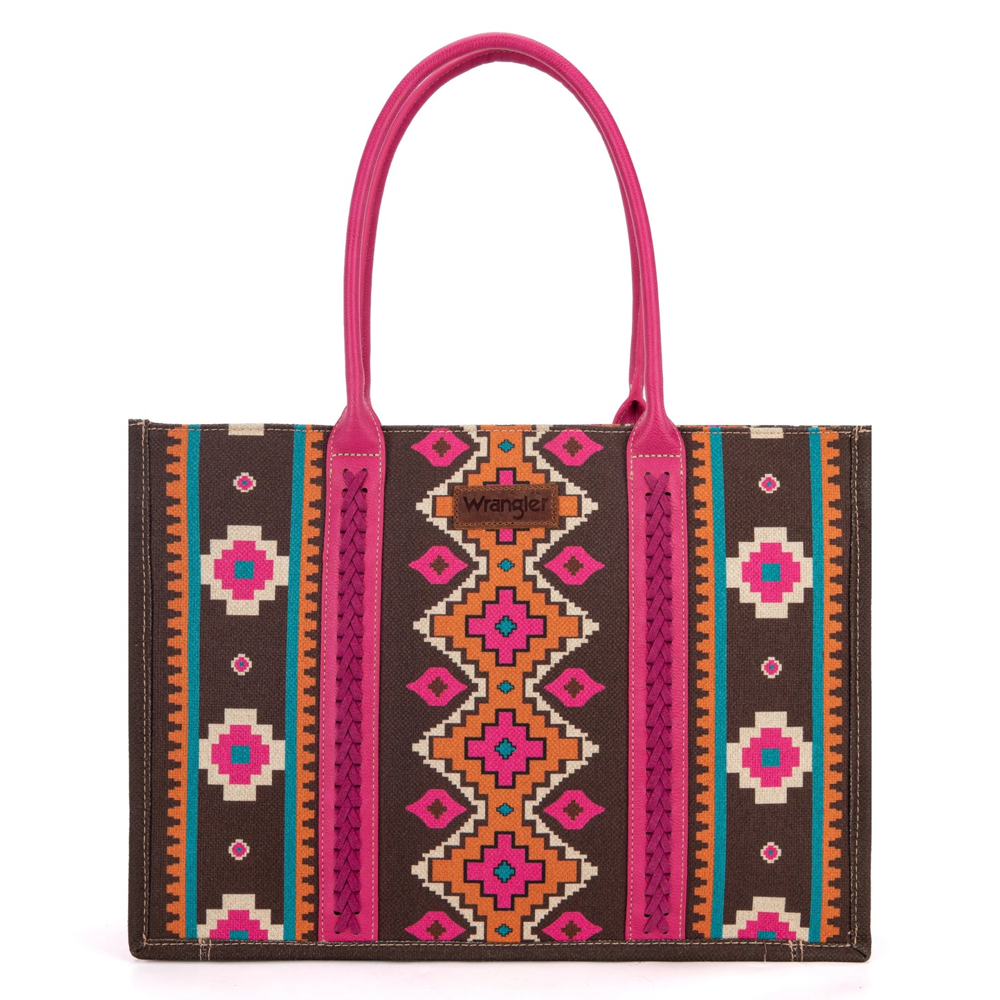 Southwestern Print Canvas Wide Tote