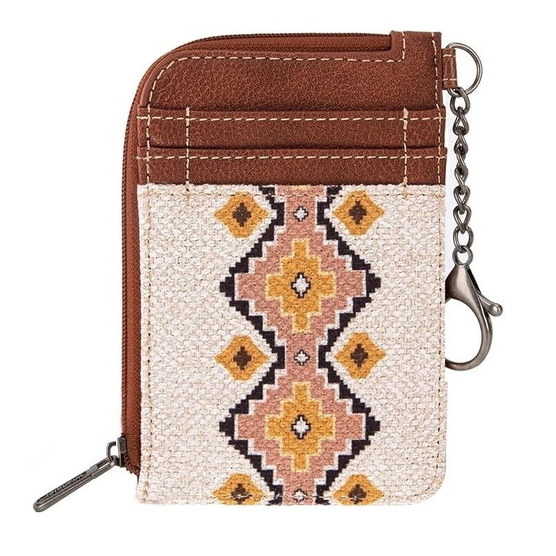 Aztec Print Mini-Zip Card Wallet