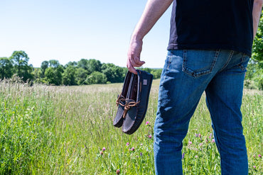 Men's Buffalo Hide Moccasin Shoes