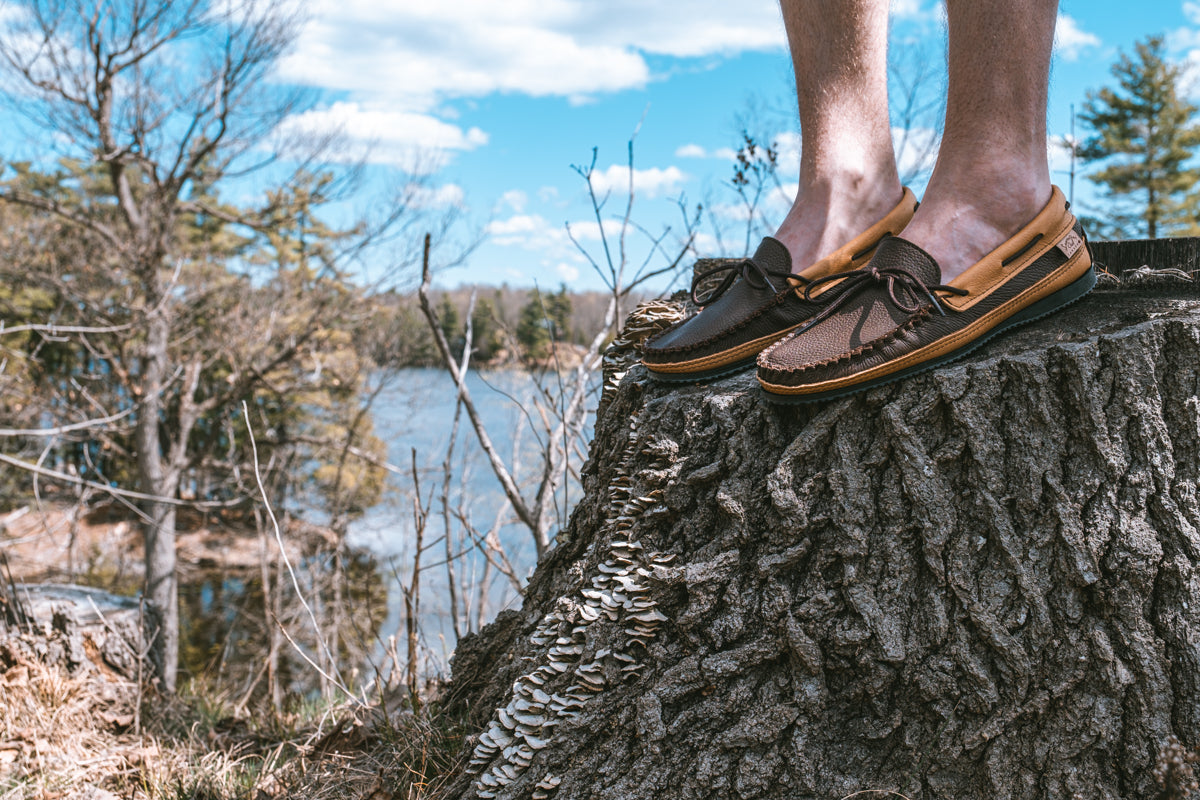 Men's Elk & Moose Hide Moccasin Shoes