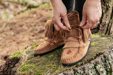 Women's Fringed Inca Suede Moccasin Boots