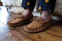 Men's Suede Moccasin Slippers