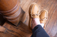 Women's Sheepskin Lined Moccasin Slippers with Sole