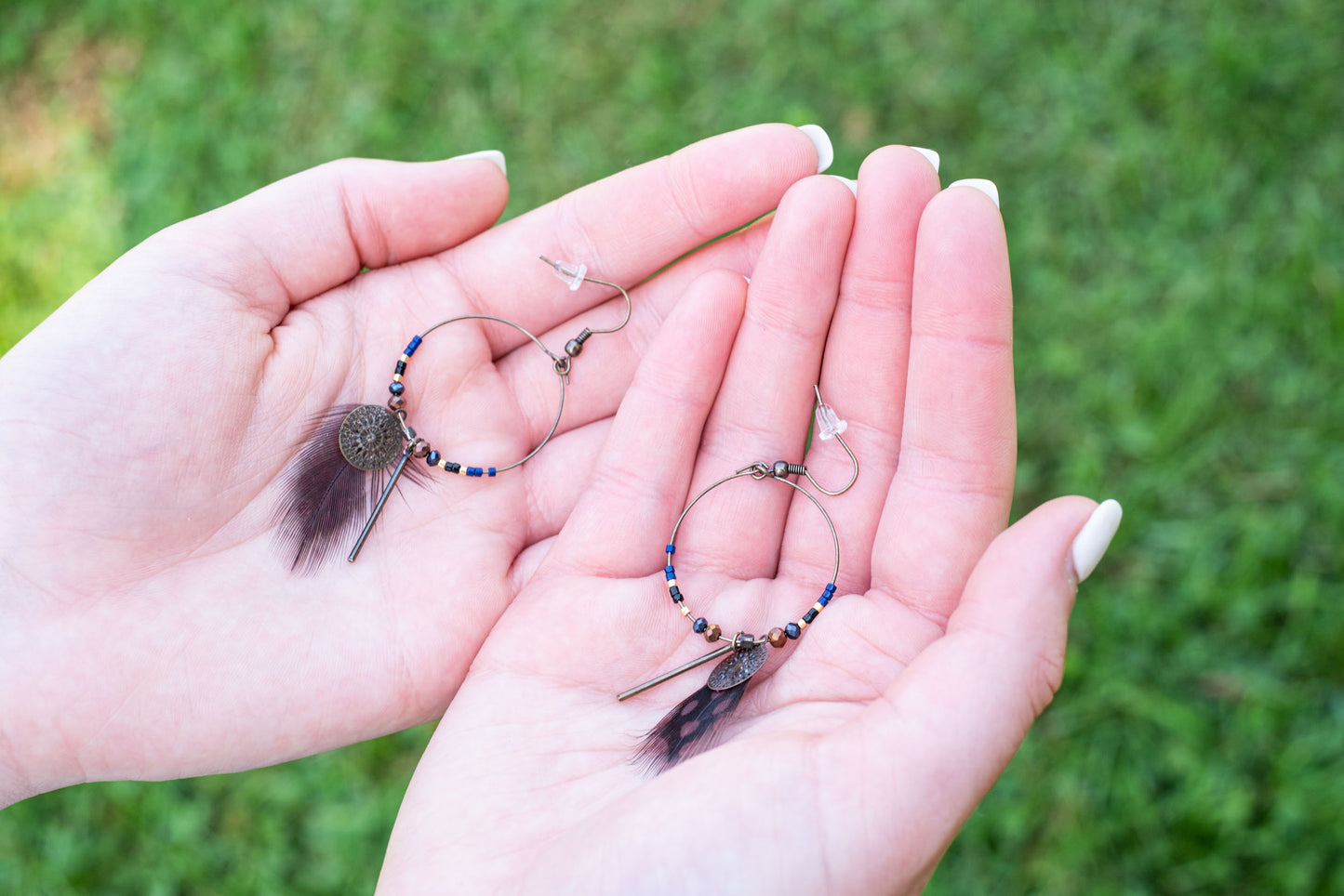 Beaded Hoop Earrings