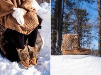 Women's Rabbit Fur Mukluk Moccasin Boots