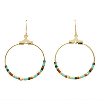 Beaded Hoop Earrings