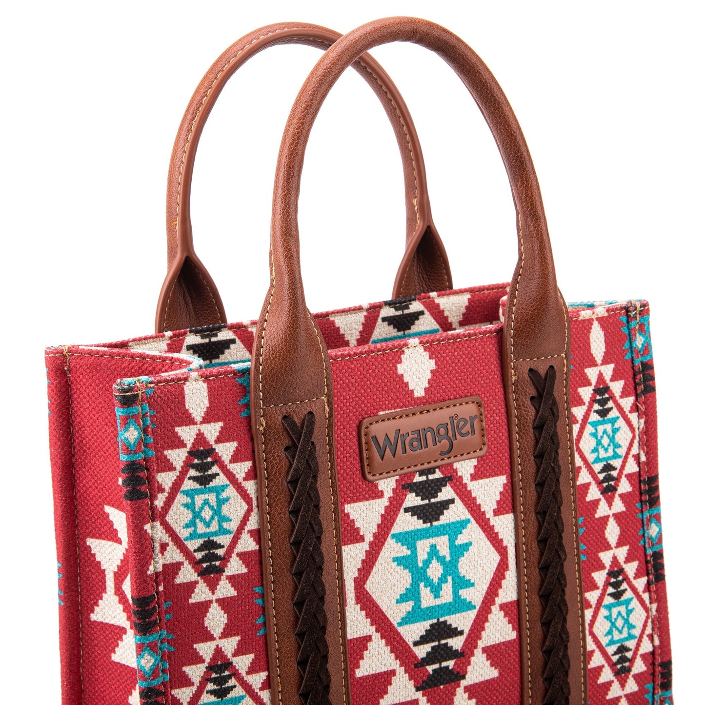 Southwestern Print Small Canvas Tote with Card Case 2Pc Set