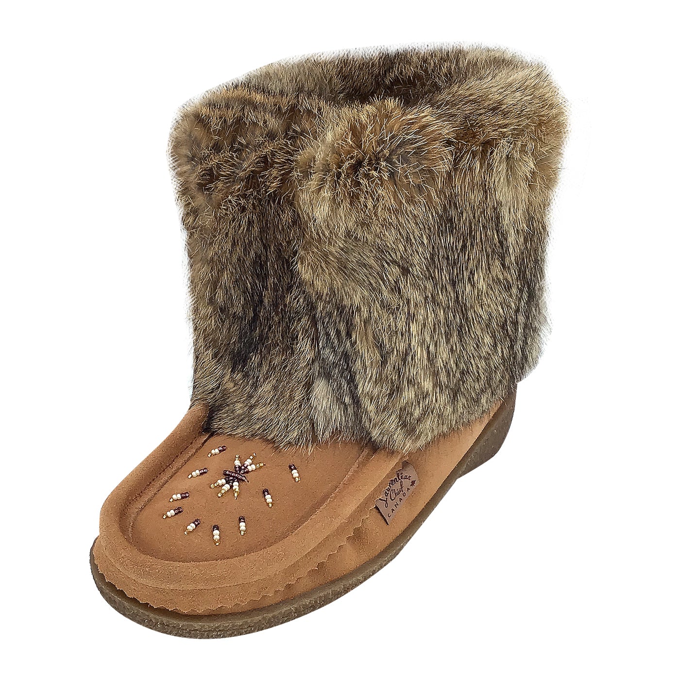 Women's Rabbit Fur Moccasin Boots