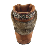 Women's Rabbit Fur Ankle Moccasin Boots