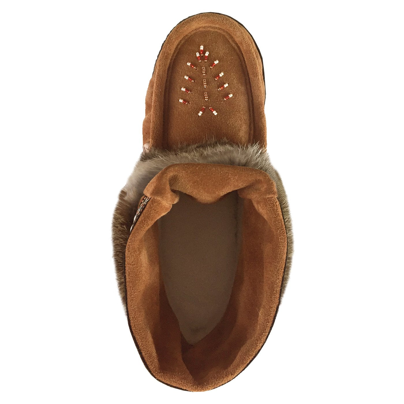 Women's Rabbit Fur Ankle Moccasin Boots