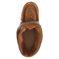 Women's Rabbit Fur Ankle Moccasin Boots