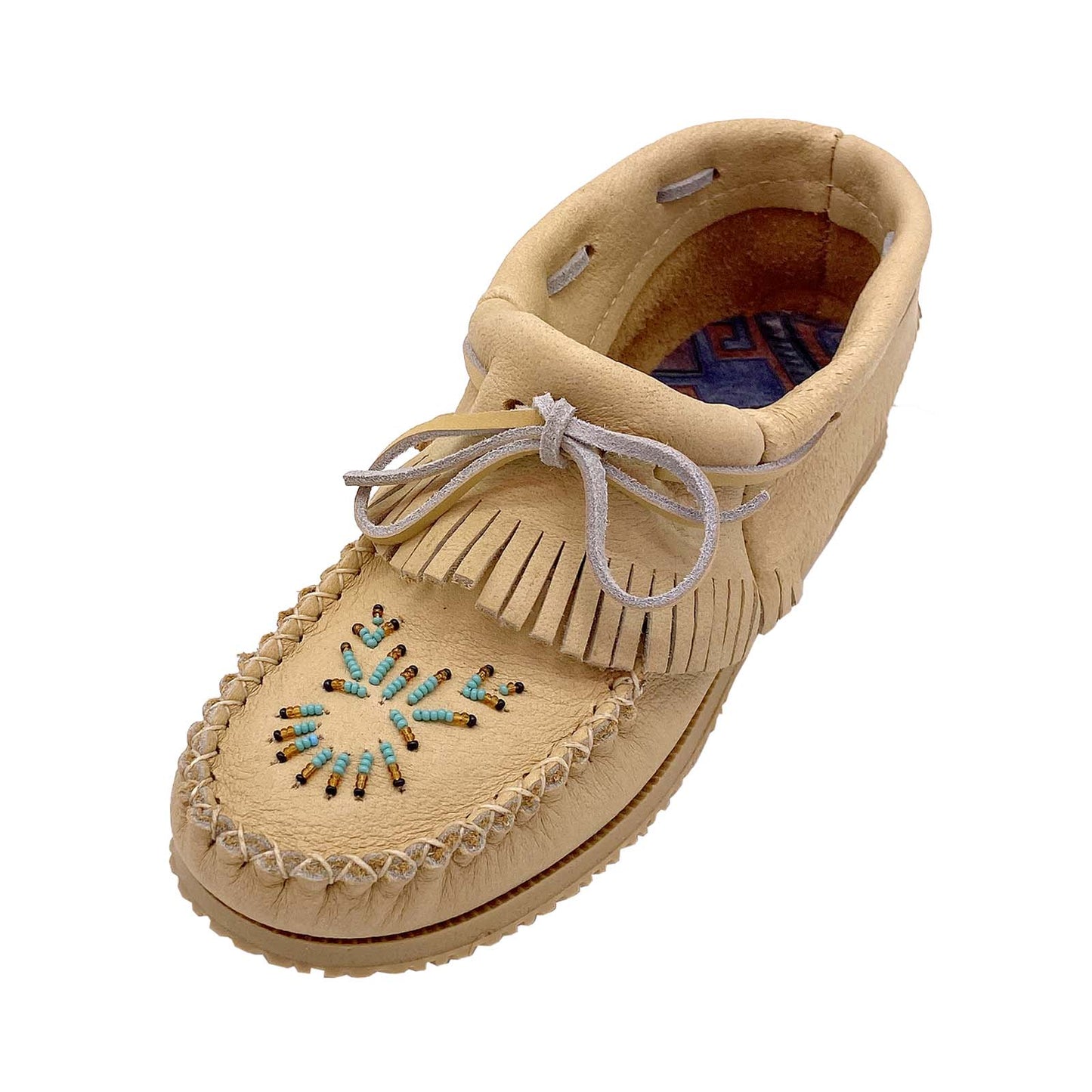 Women's Beaded Fringed Moccasin Shoes