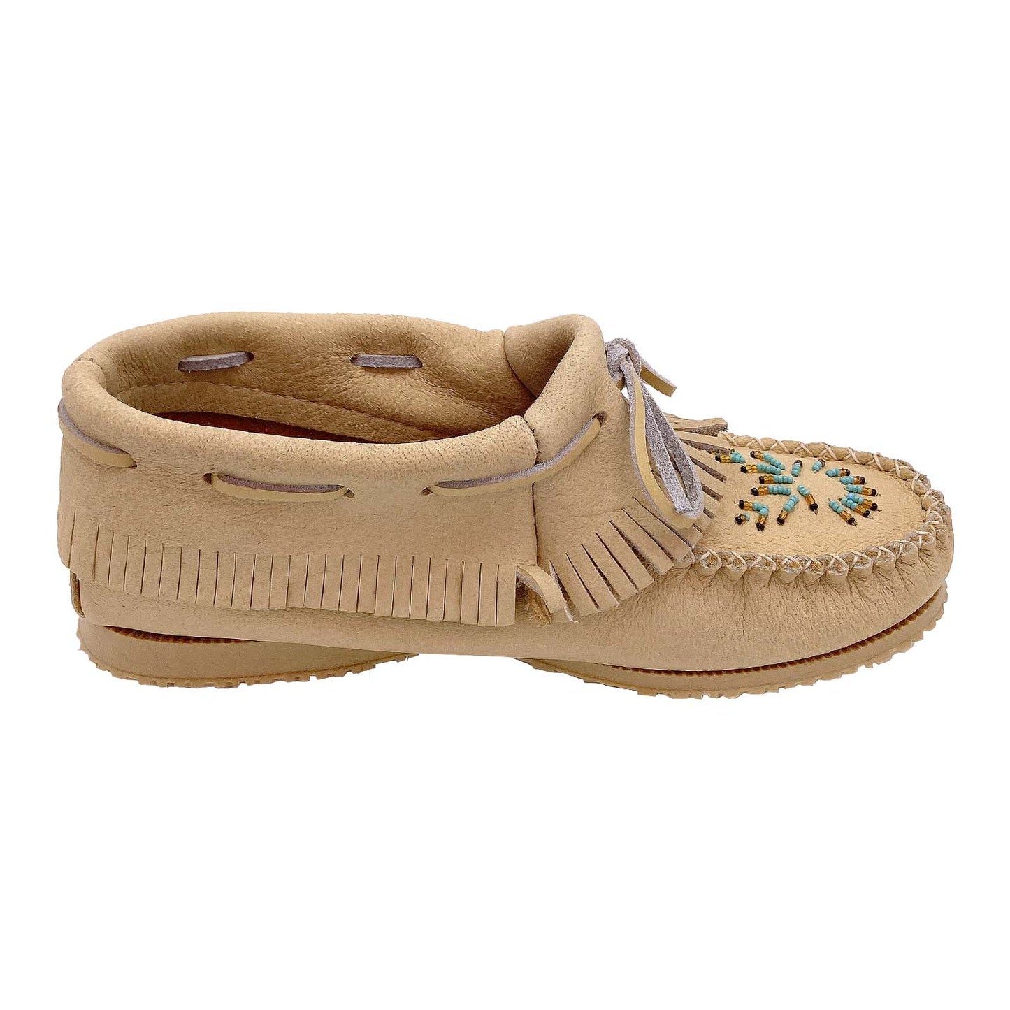 Women's Beaded Fringed Moccasin Shoes