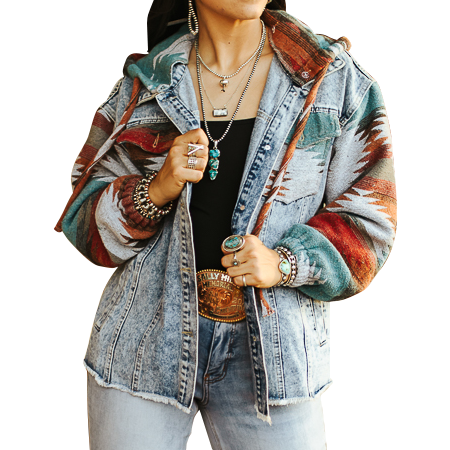 Women's Aztec Button Down Jacket