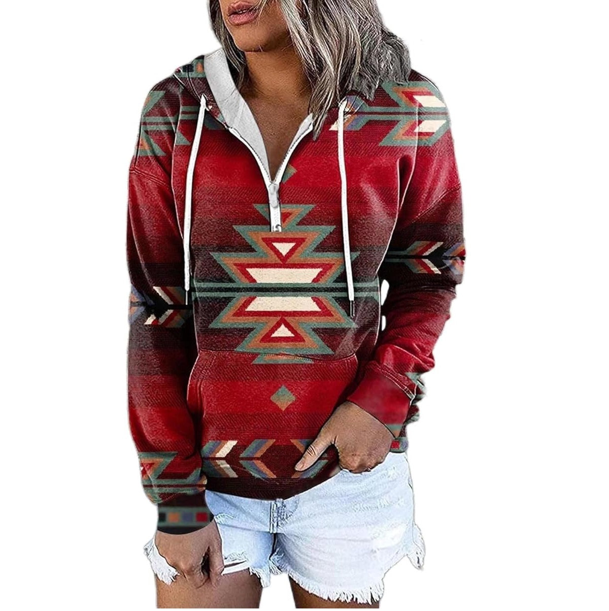 Women's Aztec Hoodie Sweatshirt