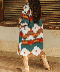 Women's Aztec Button Down Coat