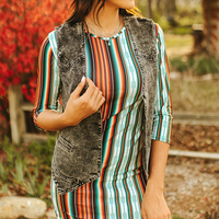 Button Down Western Yoke Vest