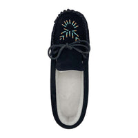 Women's Lined Beaded Moccasin Slippers