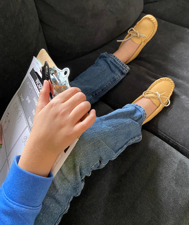 Children's Moose Hide Leather Moccasin Slippers