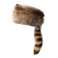 Rabbit Fur Hat with Raccoon Tail