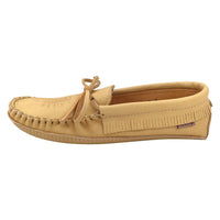 Men's Leather Fringed Moccasin Slippers