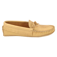 Men's Leather Fringed Moccasin Slippers