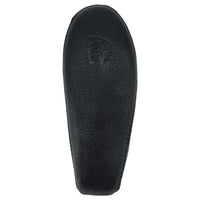 Men's Black Leather Moccasin Slippers