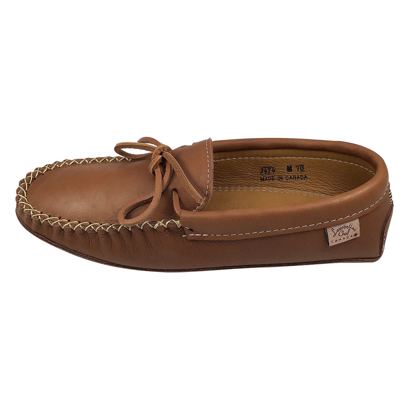 Men's Double Leather Moccasin Slippers