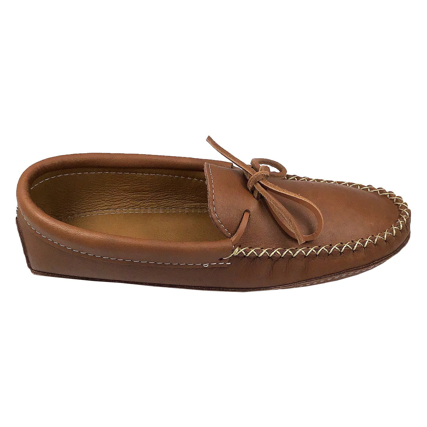 Men's Double Leather Moccasin Slippers