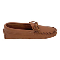 Men's Chestnut Leather Moccasin Slippers