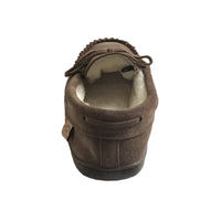 Men's Sheepskin Lined Moccasin Slippers with Sole