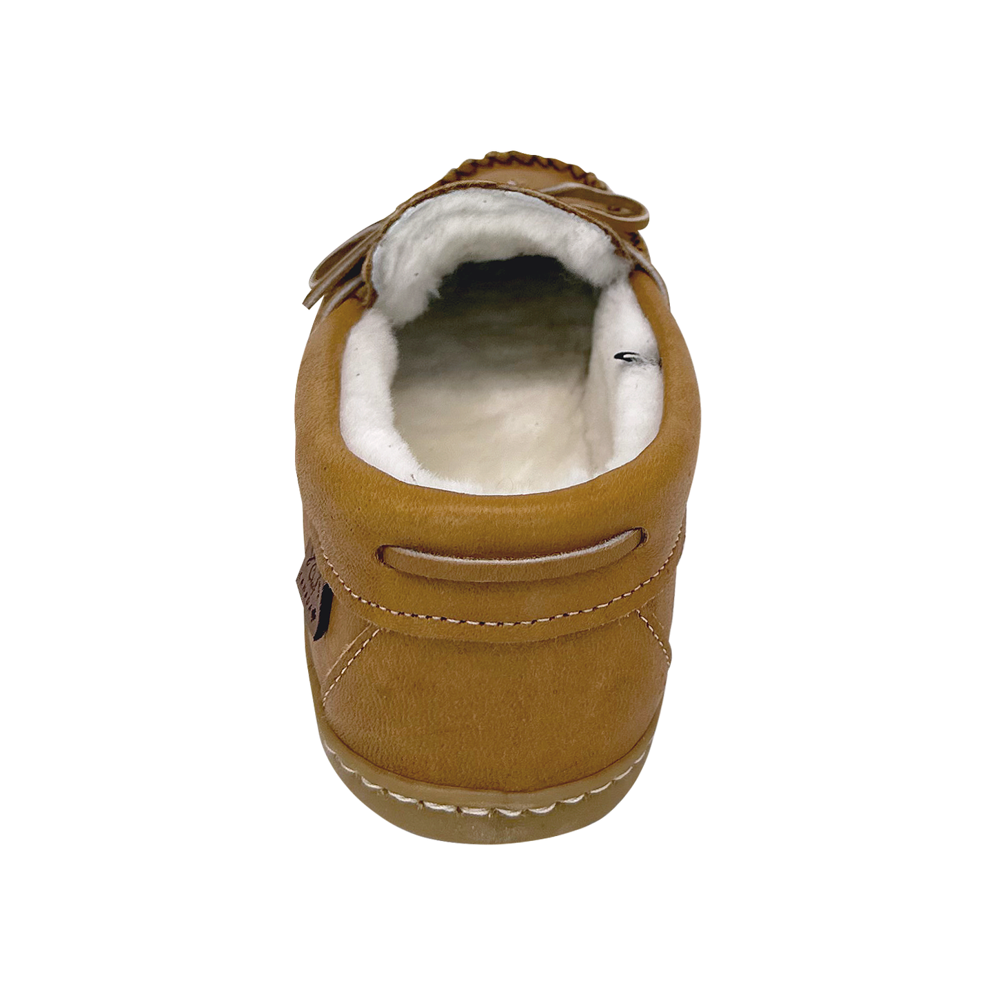 Men's Sheepskin Lined Moccasin Slippers with Sole