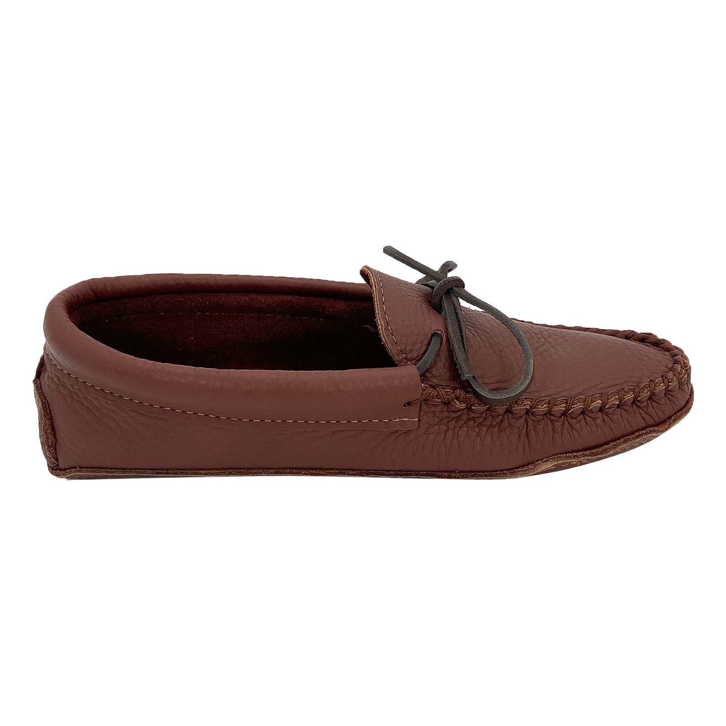 Men's Woodstain Leather Moccasin Slippers