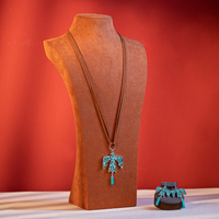 Thunderbird Leather Necklace & Earrings Set