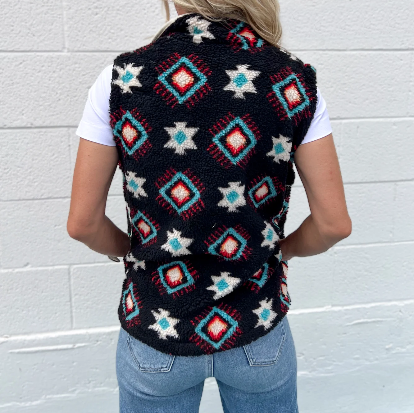 Vail Aztec Sherpa Vest