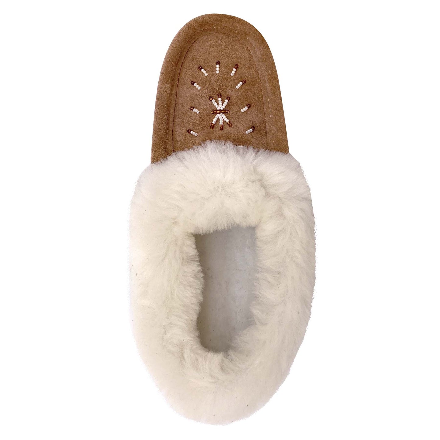 Women's Lined Beaded Moccasin Slippers