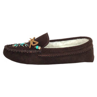 Women's Lined Beaded Moccasin Slippers