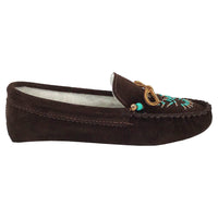 Women's Lined Beaded Moccasin Slippers