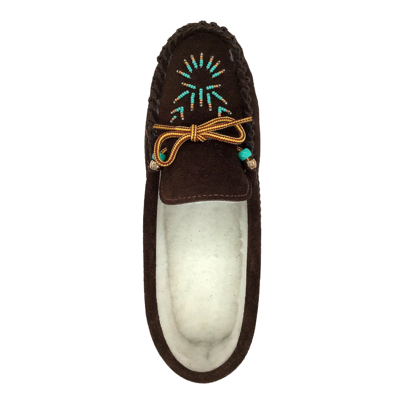 Women's Lined Beaded Moccasin Slippers