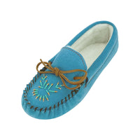 Women's Lined Beaded Moccasin Slippers