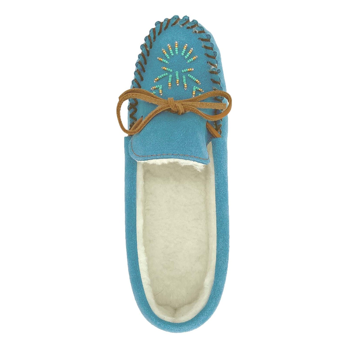 Women's Lined Beaded Moccasin Slippers