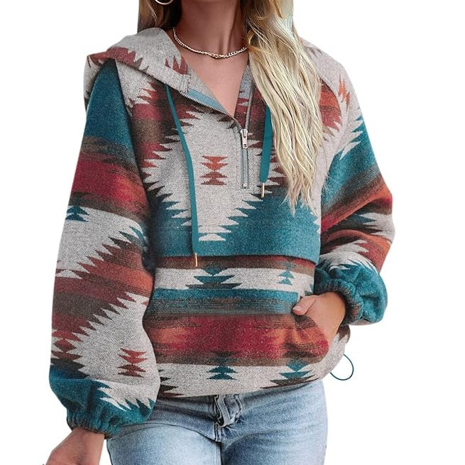 Western aztec hoodie sale