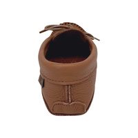 Women's Chestnut Leather Moccasin Slippers