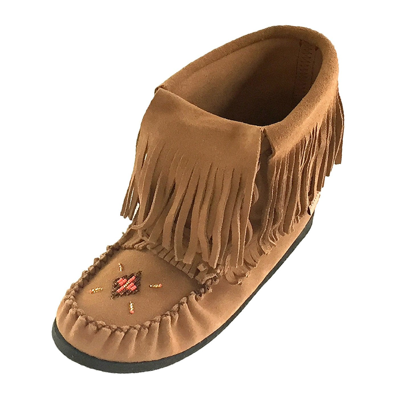 Women's Fringed Inca Suede Moccasin Boots