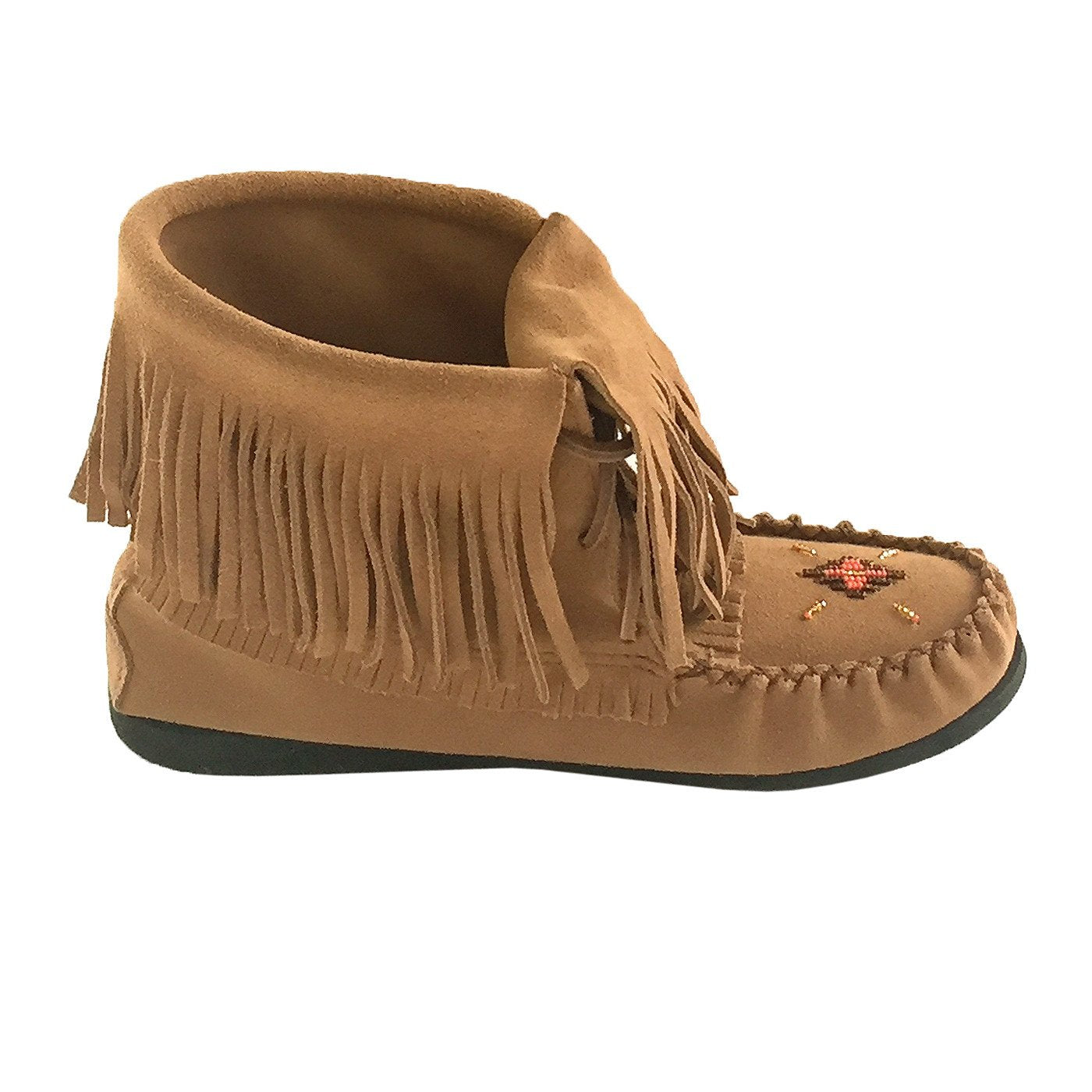 Women's Fringed Inca Suede Moccasin Boots